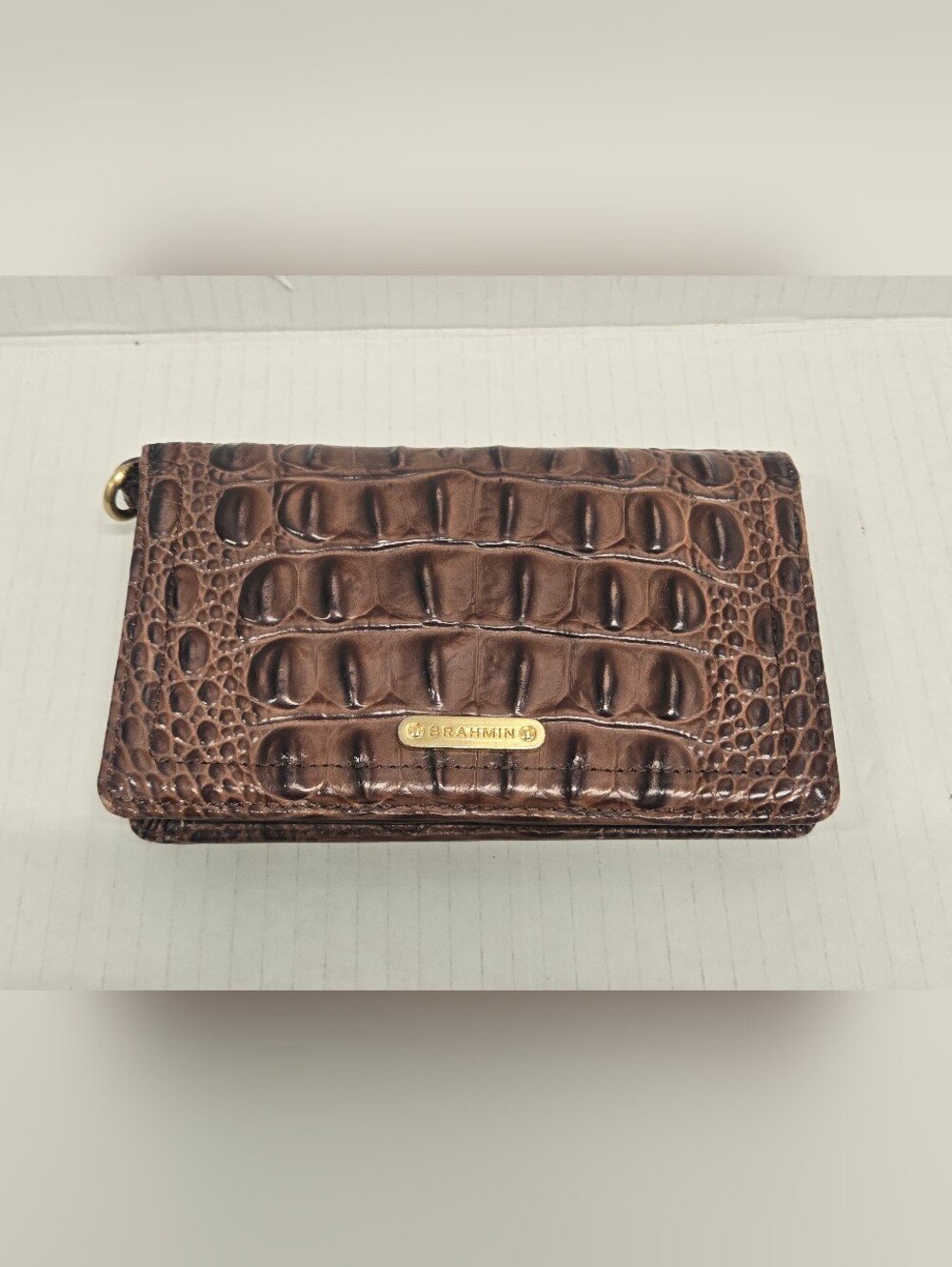 Brahmin Debra Pecan Melbourne Wristlet Wallet 

Dark Brown‎